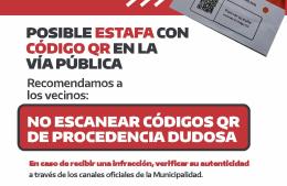 Alerta por posibles estafas con QR