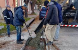 Tránsito reducido por trabajos de pavimentación