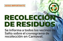 Cómo será la recolección de residuos durante el fin de semana largo