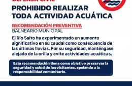 Alerta por crecida del Río: prohíben actividades acuáticas por seguridad