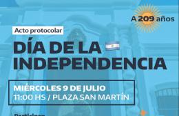 Así serán los festejos por el 9 de julio