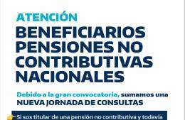 Nueva jornada de consultas para pensiones no contributivas
