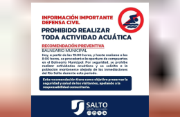 Prohíben actividades acuáticas en el Balneario Municipal
