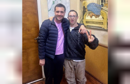 Leandro Gras, campeón mundial de fútbol inclusivo, fue recibido en Salto