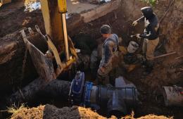 Avanzan los trabajos para restablecer el servicio de agua